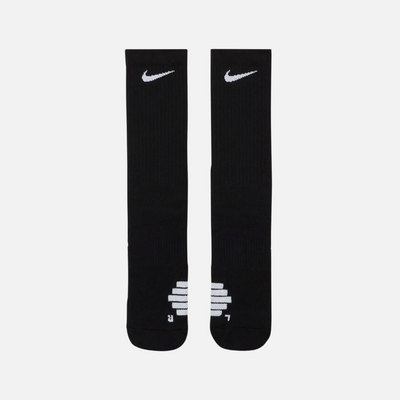 Nike Elite Crew Basketball Unisex Socks -Black/White/White