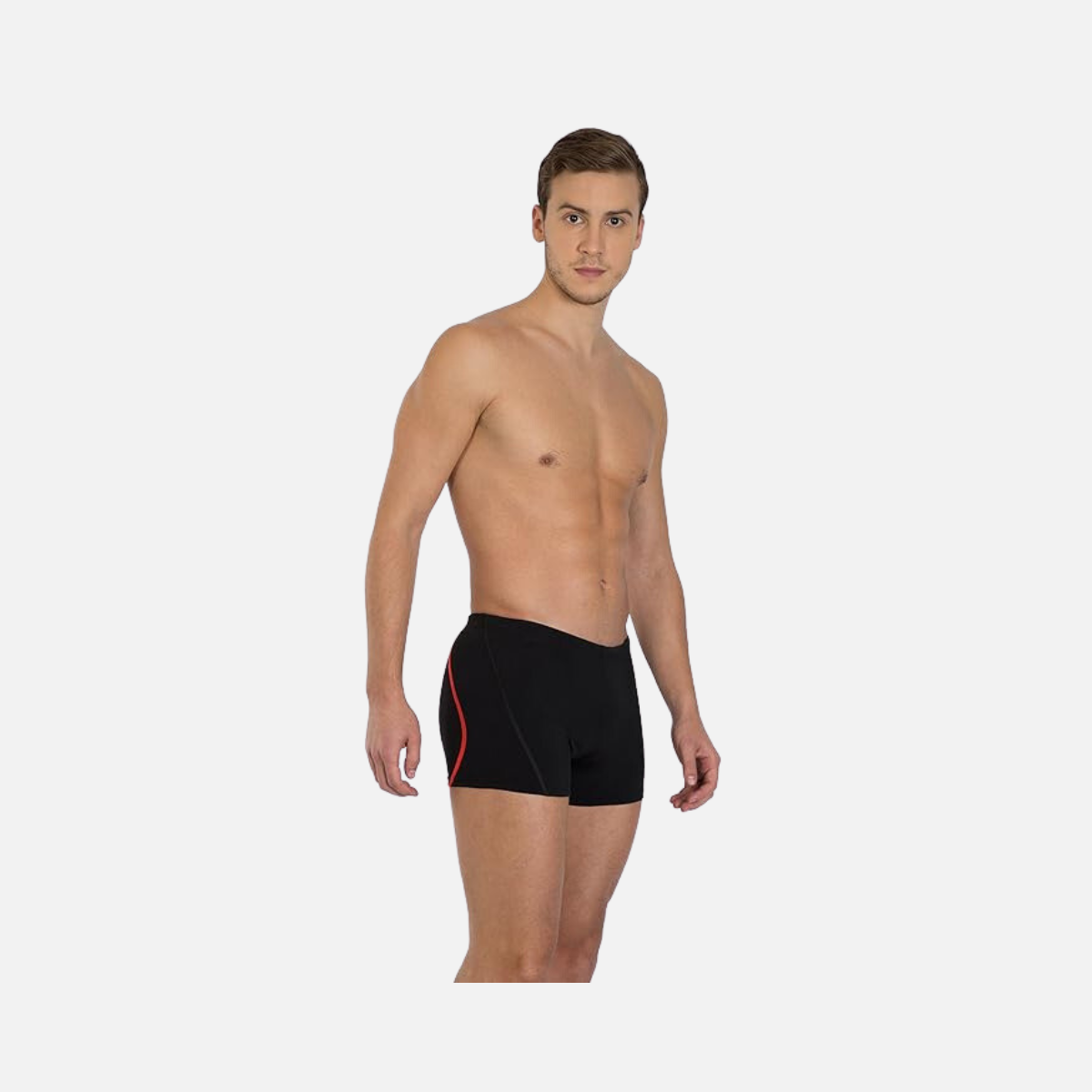 Speedo Essential Splice Aquashort Men's Swimwear -Black/Lava Red