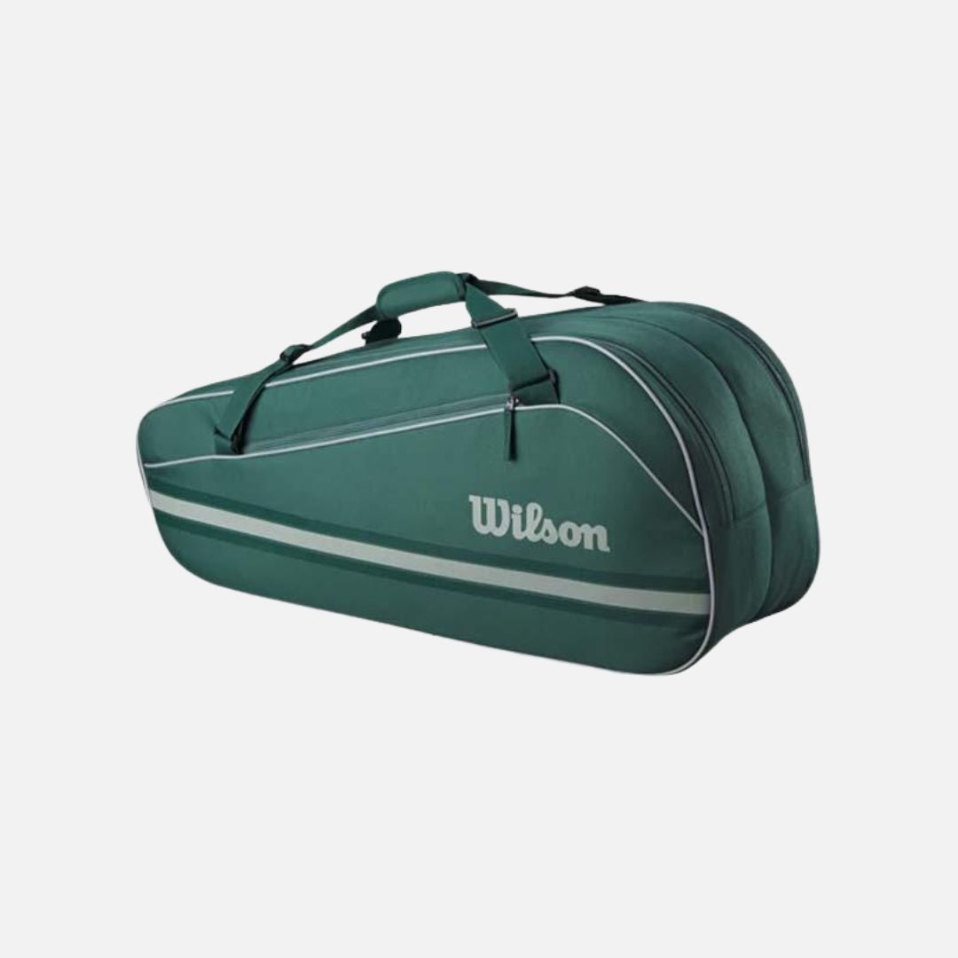 Wilson TEAM 6PK Racket Bag (6 rackets), Green,