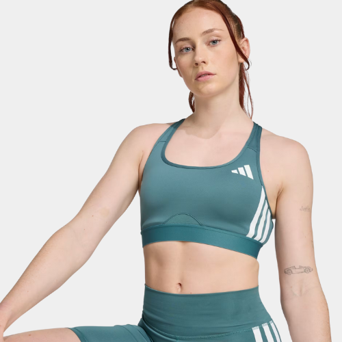 Adidas Powerreact Train Medium-Support 3-Stripes Bra- teal