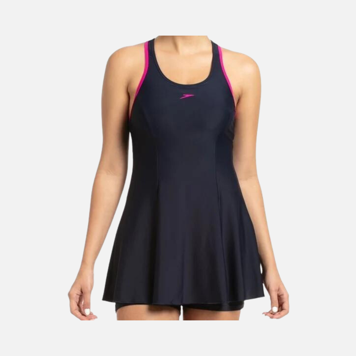 Speedo Racerback Women's Swimdress boyleg - True Navy/Electric Pink