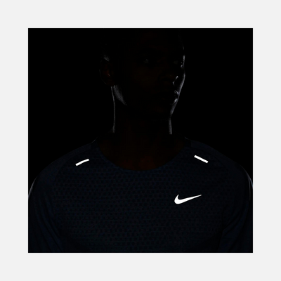Nike Dri-Fit ADV TechKnit Ultra Men's Short-Sleeve Running Top -Ashen Slate/Cobalt Bliss