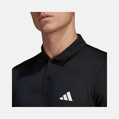 Adidas Train Essentials Men's Training Polo T-shirt -Black/White
