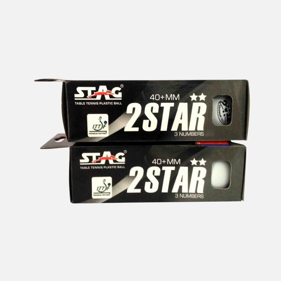 Stag 2 Star White Table Tennis (T.T) Balls