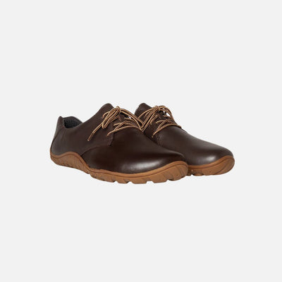 BAR URBN Leder Exekutive unisex Office Barefoot shoes - Dark Brown