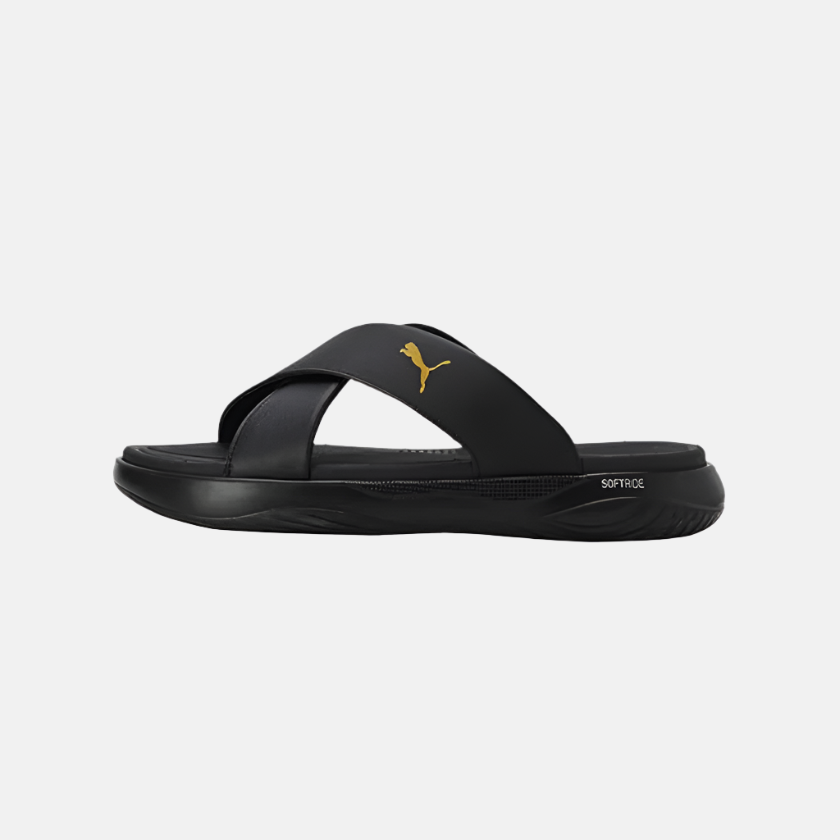 Puma Softride Seave Unisex Sandal -Black-Gold