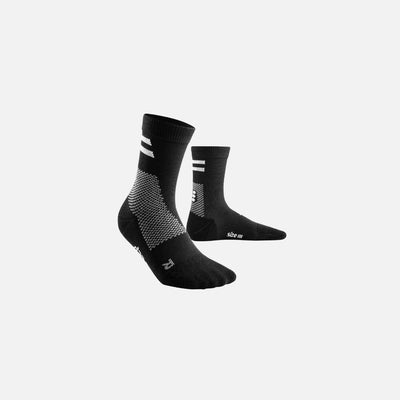 Cep Training Mid Cut Compression Socks,unisex  - Black