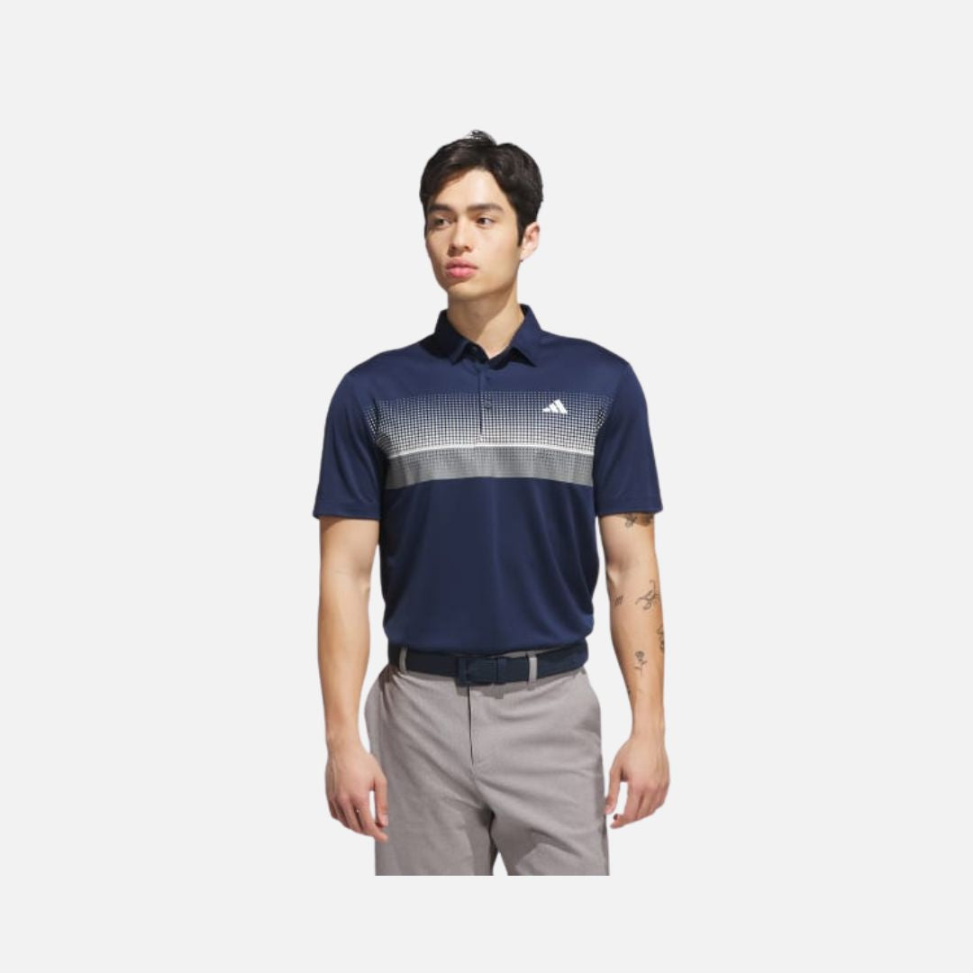 Adidas Performance Allover Print Polo Shirt Collegiate Navy