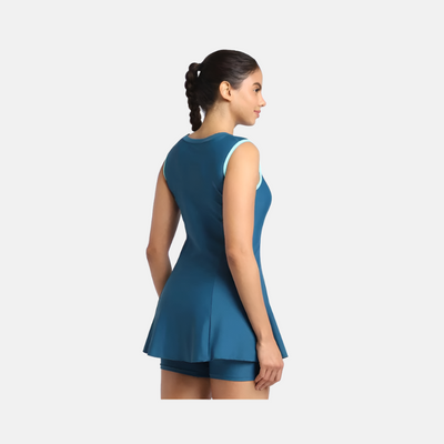 Speedo Closedback Swimdress With Boyleg Women's Swimsuit -Darkteal/Marineblue