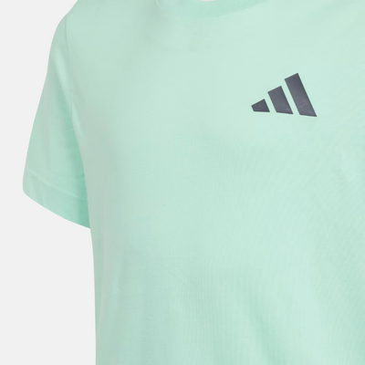Adidas Mercedes-AMG Petronas F1 Premium Woven Graphic Tee Juniors - Frozen Green / Grey Strata
