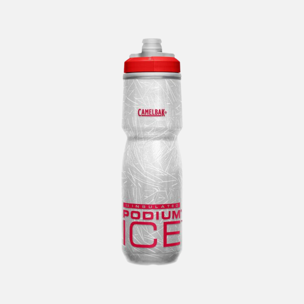 Camelbak Podium Ice 21oz Bottle -White/Fairy Red/Oxford
