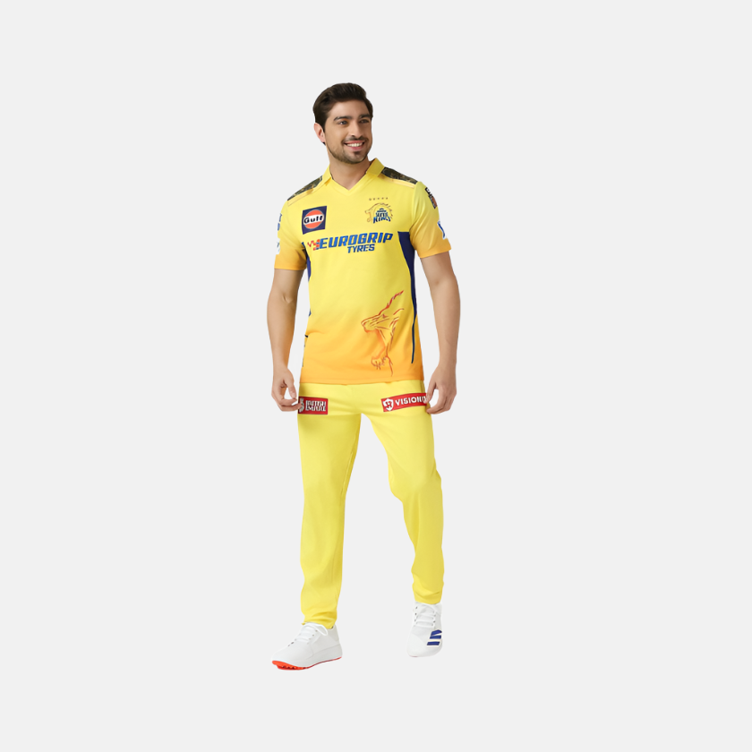 Chennai Super Kings(CSK) IPL 2024 Dhoni 7 Official Match Jersey Half Sleeve