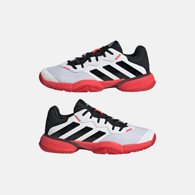 Adidas Kids’ Barricade Tennis Shoes Unisex - Cloud White/ Core Black/ Lucid Red