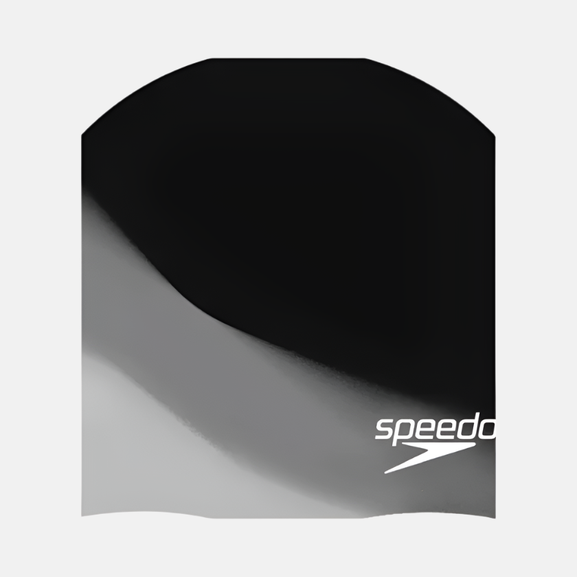 Speedo Chlorine Resistant Silicon Swim Adult Unisex Cap -Black/Blue