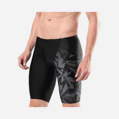 Speedo Men's Endurance 10 Hyperboom V Cut Jammer - Black & Oxid Grey