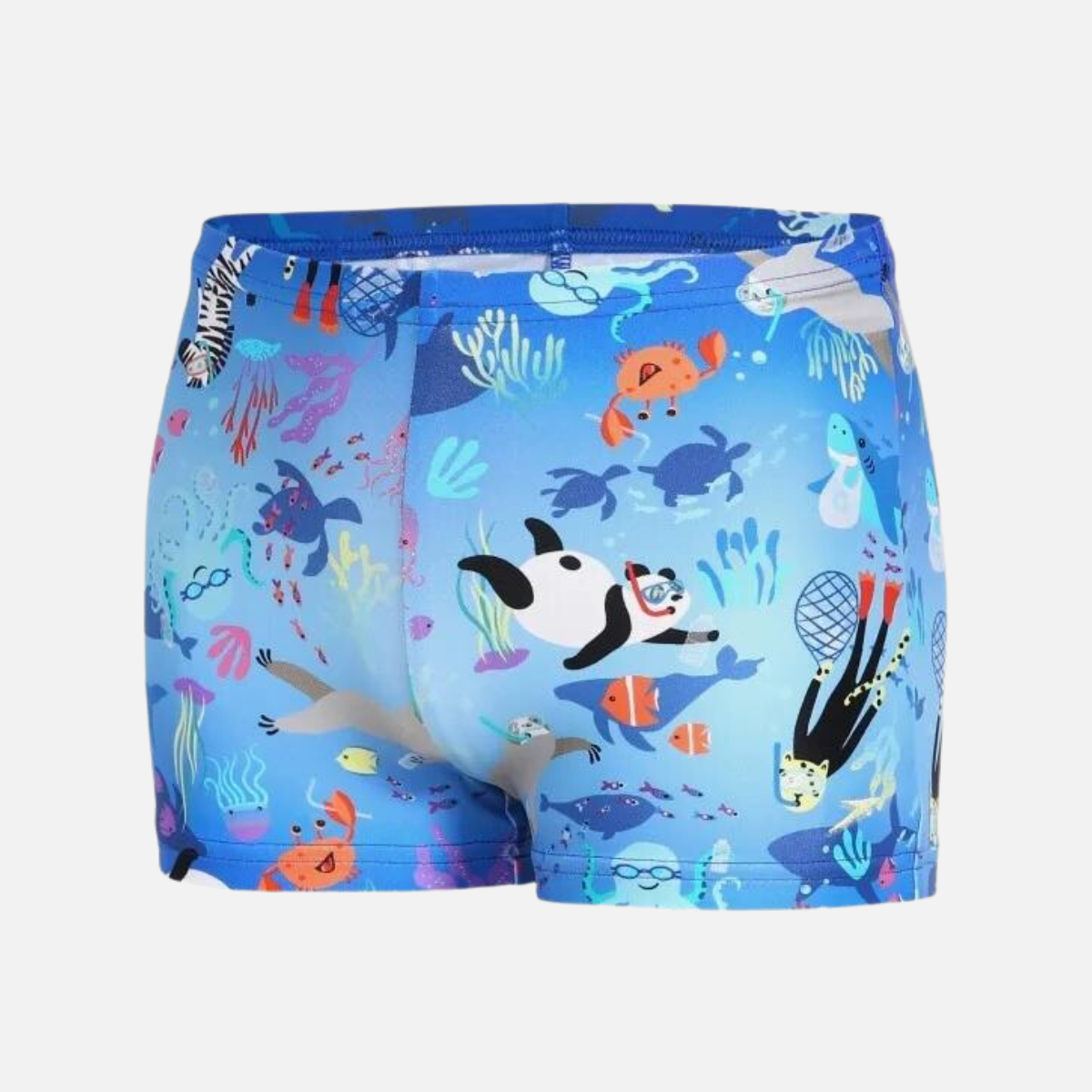 Speedo Jungle Terry Digital Allover Aquashort Kids Swimwear -Coral/White