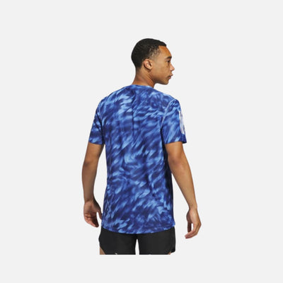 Adidas Own The Run Allover Print Tee - Men