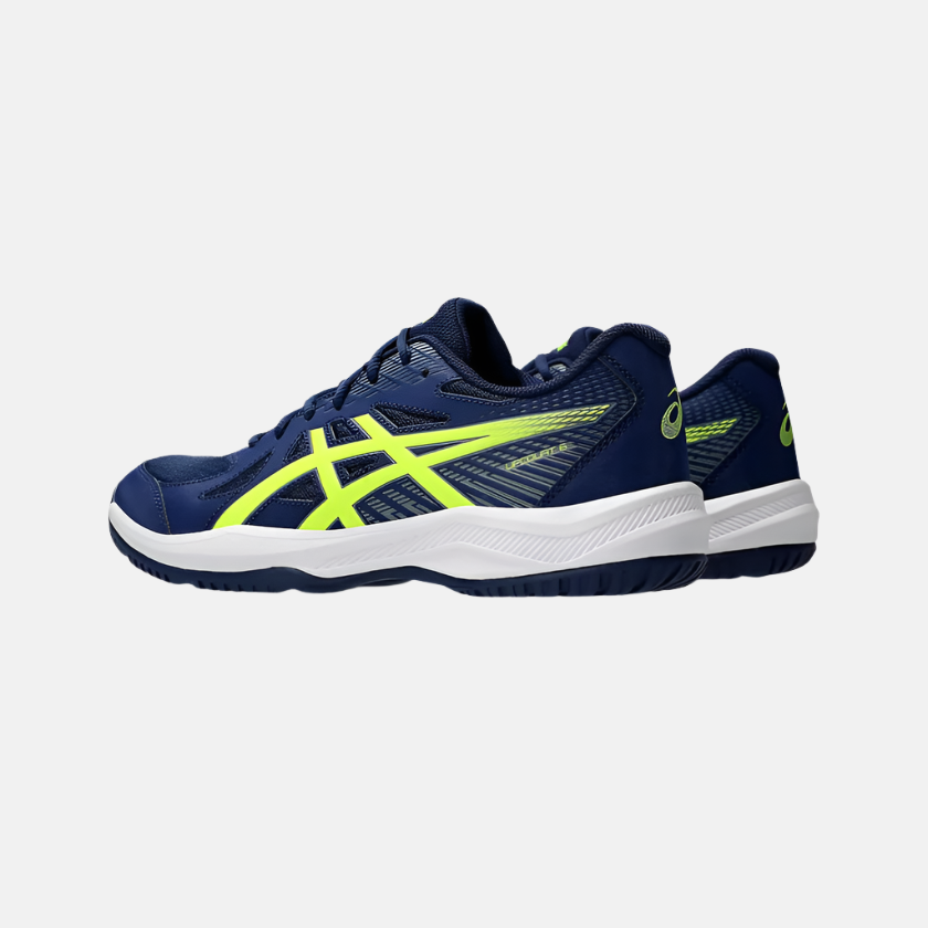 Asics Upcourt 6 Men's Badminton Shoes -Blue Expanse/Safety Yellow