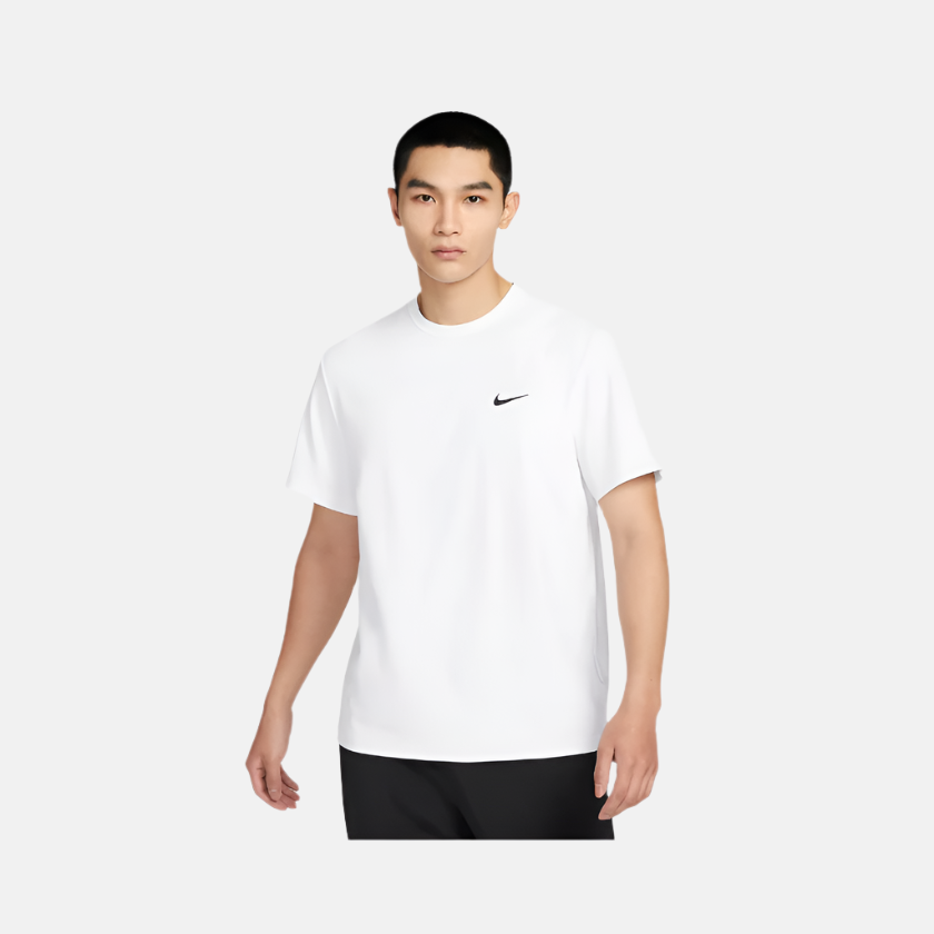 Nike Dri-FIT UV Hyverse Short-Sleeve Fitness Men's Top -White/Black