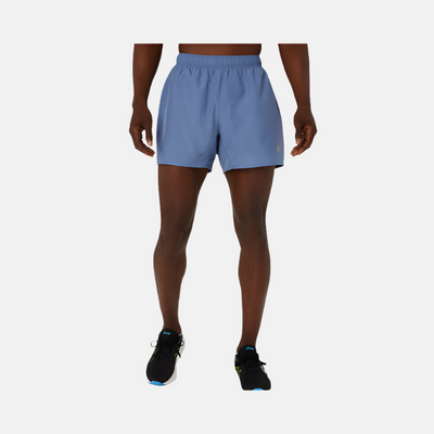 Asics Silver 5 Inch Men's Running Shorts- Denim Blue