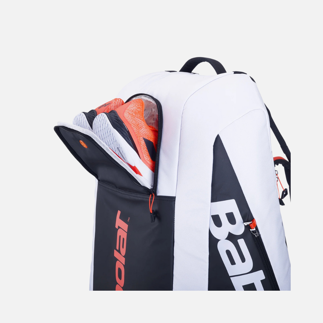 BABOLAT RHX12 PURE STRIKE  WHITE/BLACK/RED TENNIS KIT BAG