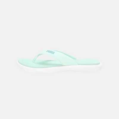 Puma Royalcat Softride Lumina Women's Slipper - Warm White/Minty Burst