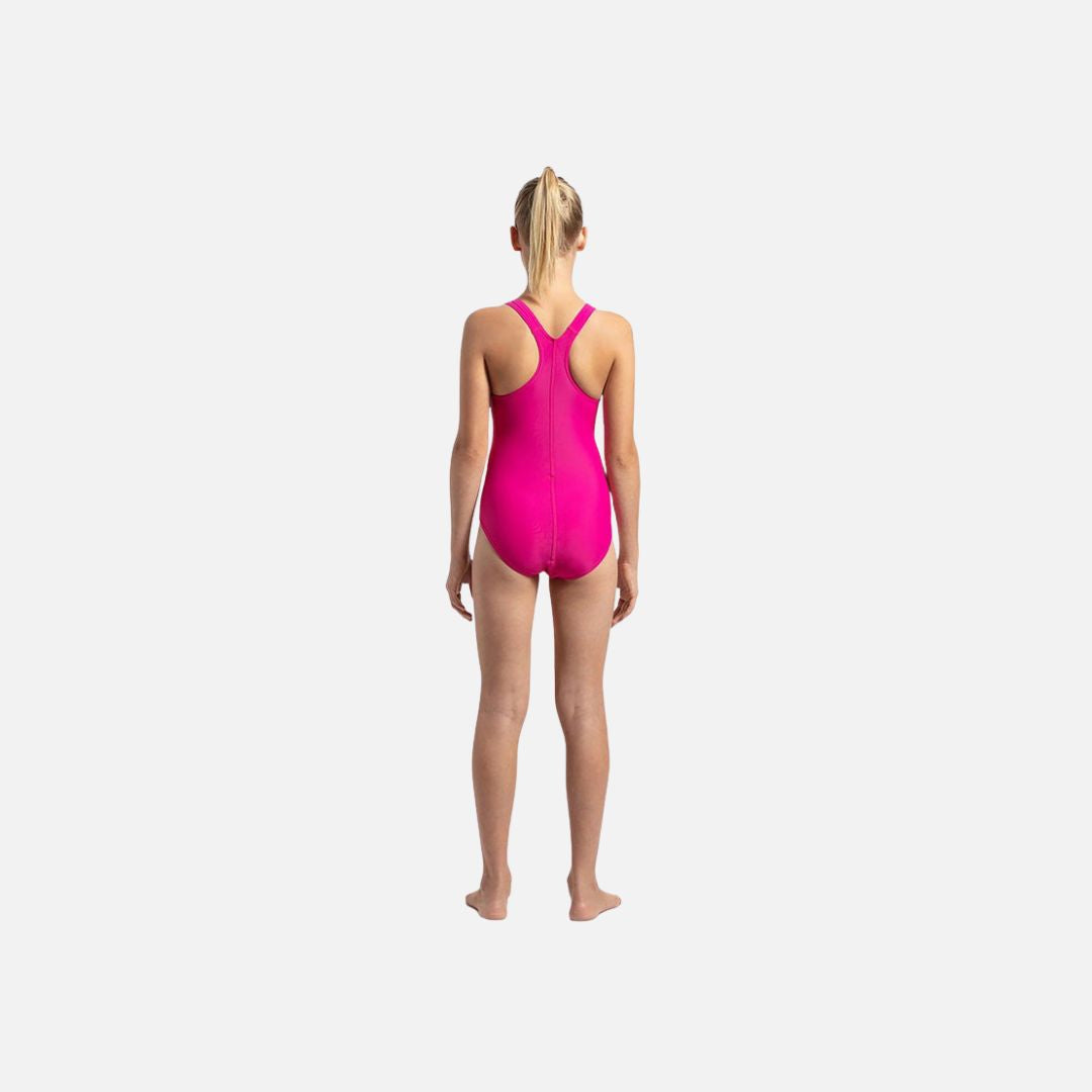 Speedo Girl's Endurance 10 Lycra Racerback Swimwear - Electric Pink & True Navy