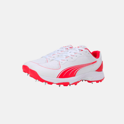 Puma Spike 24.2 Ultralight Cricket Shoes - Puma White/Puma Red