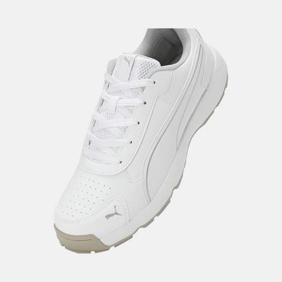 Puma Classic Cat Men's Cricket Shoes -White/Silver