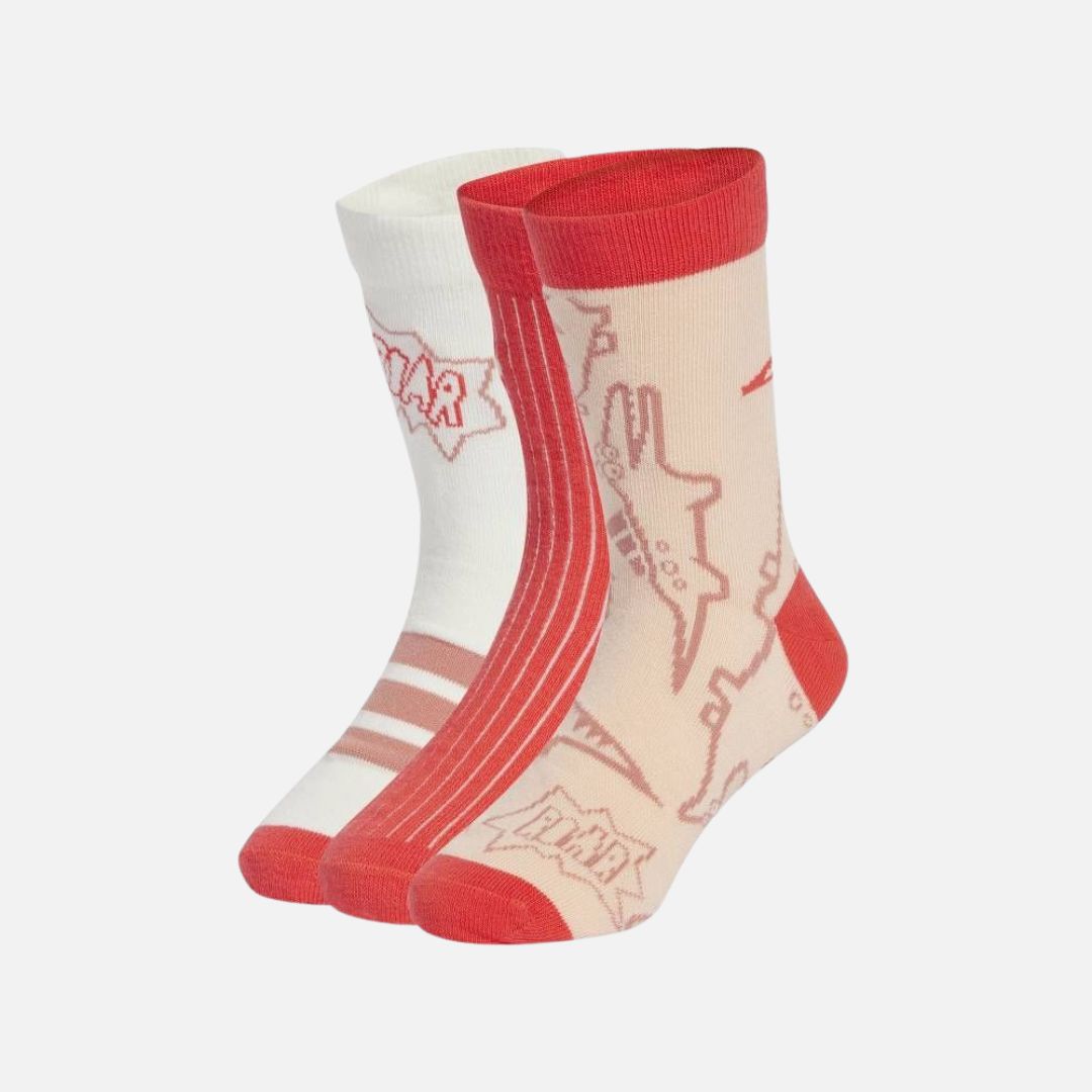 Adidas Kids Adiraptor 3 Pairs Per Pack Socks