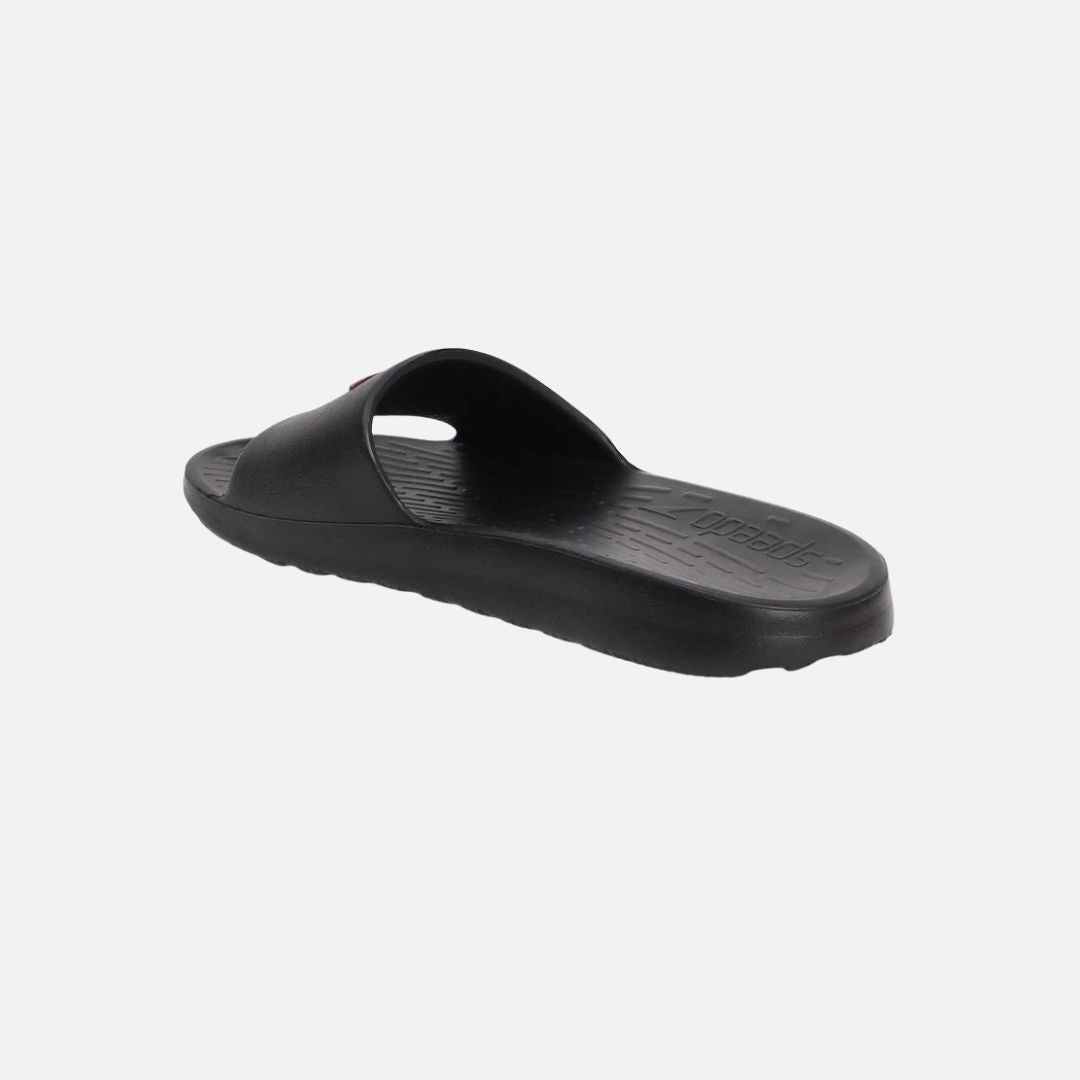 Speedo Women's Single Colour Slides - Black & Raspberry Fill