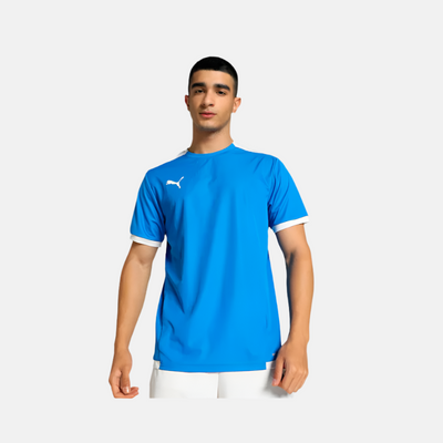 Puma Team LIGA Men's Regular Fit Jersey -Electric Blue Lemonade/White