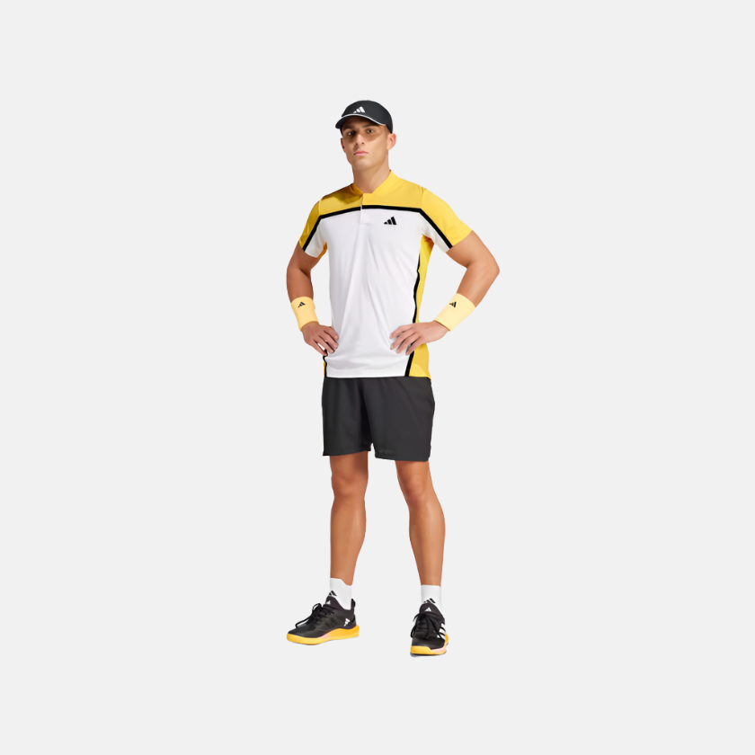 Adidas Tennis Heat.Rdy Pro Freelift Henley Men's Polo Tennis T-shirt -White/Spark