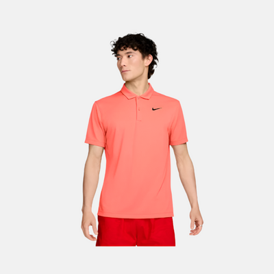 Nike Court Dri-FIT Men's Tennis Polo T-shirt -Light Wild Mango/Black