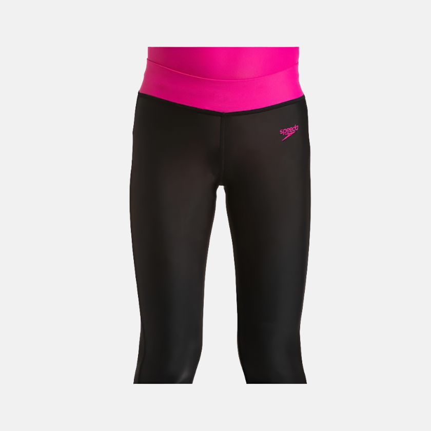 Speedo Endurance 10 Active Kids Girls Leggings -Black/Electric Pink