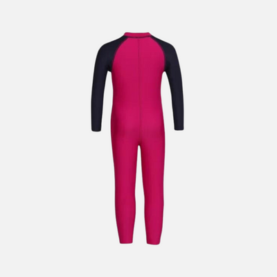Speedo Color Block All In 1 Kids Swim Suit -Navy/Berry