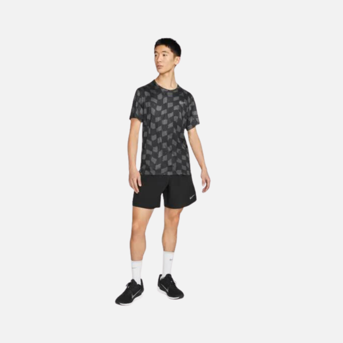 Nike Dri-FIT Miler Men's Short-Sleeve Running Top -Anthracite