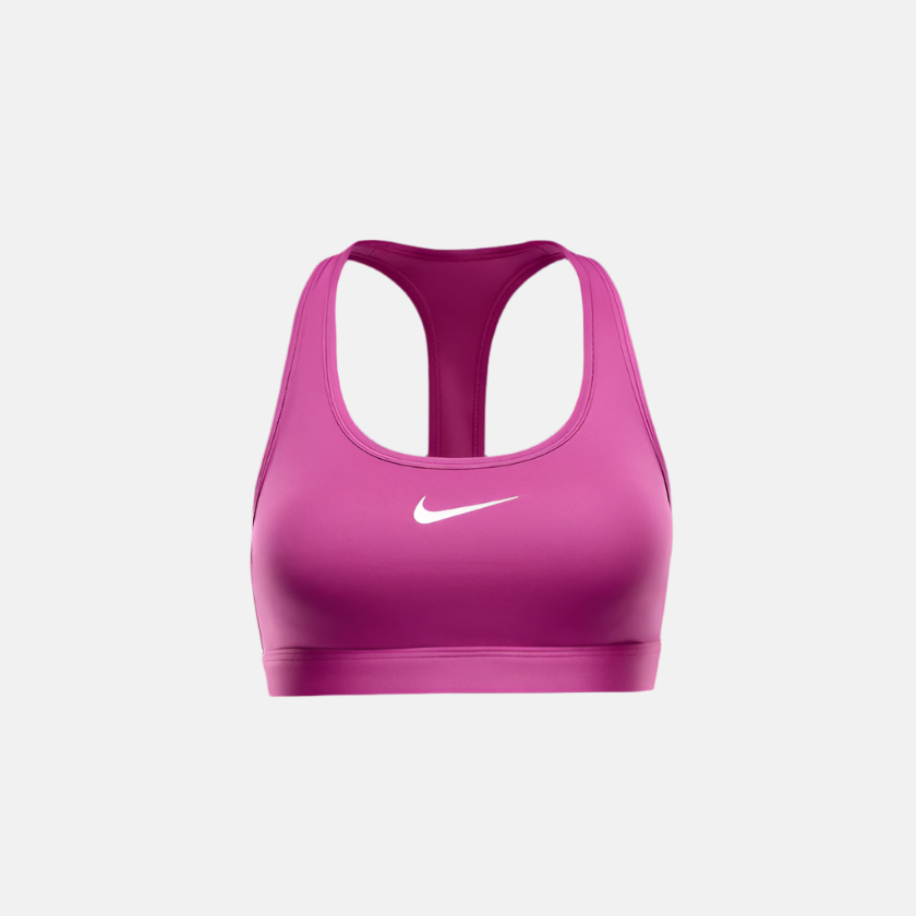 Nike Swoosh Medium-Support Women's Padded Sports Bra -Hot Fuchsia/White