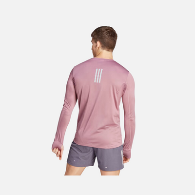 Adidas Own The Run Long Sleeve Men's Running T-shirt -Wonder Orchid