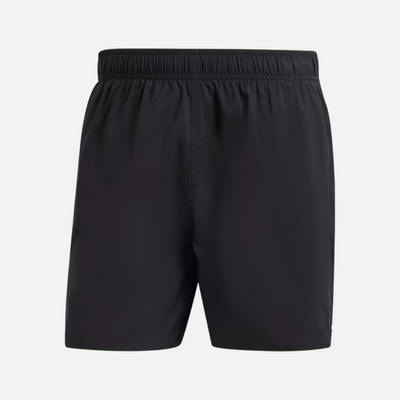 Adidas Solid CLX Short Length Men's Swim Shorts -Black/Lucid Lemon