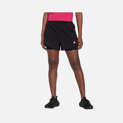 Adidas Aeroready Made For Women's Training Two-in-one Short -Black/White
