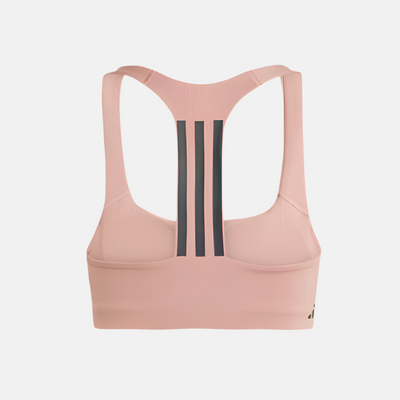 Adidas Powerimpact Training Medium-Support 3-Stripes Women's Bra -Warm Clay