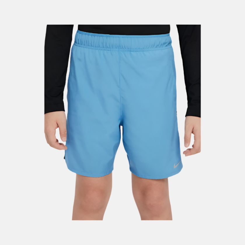 Nike Dri-FIT Challenger Big Kids Boys Training Shorts -Blue Beyond/Black