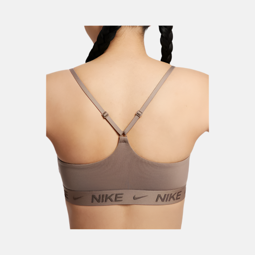 Nike Indy Light-Support Padded Adjustable Women's Sports Bra -Mink Brown/Ironstone