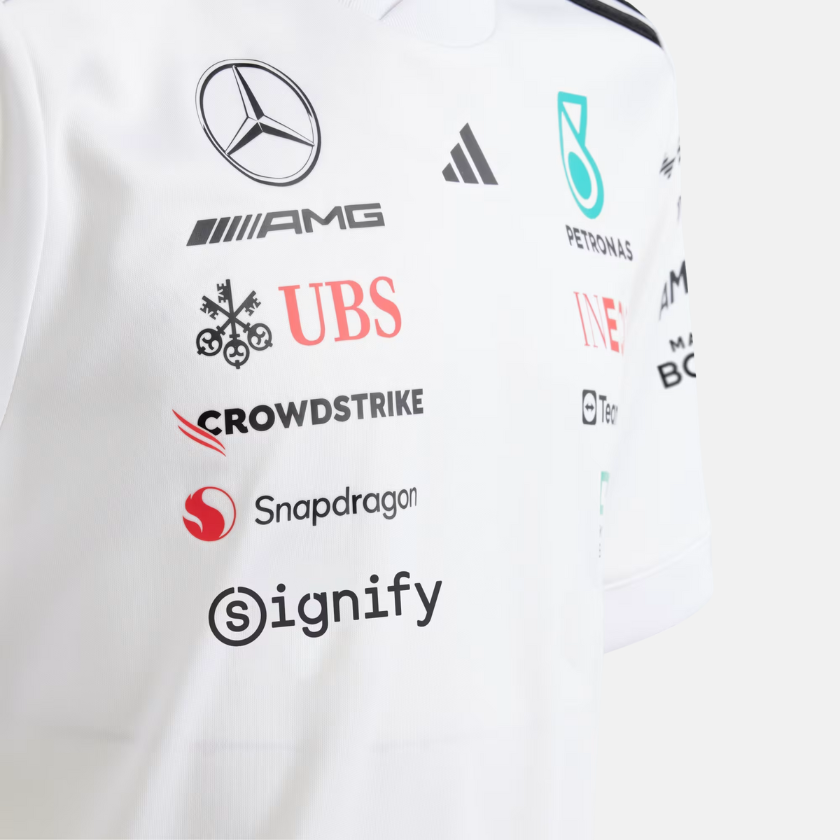 Adidas Mercedes-AMG Petronas F1 Kids Driver Jersey - White / Black