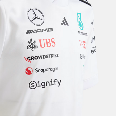 Adidas Mercedes-AMG Petronas F1 Kids Driver Jersey - White / Black
