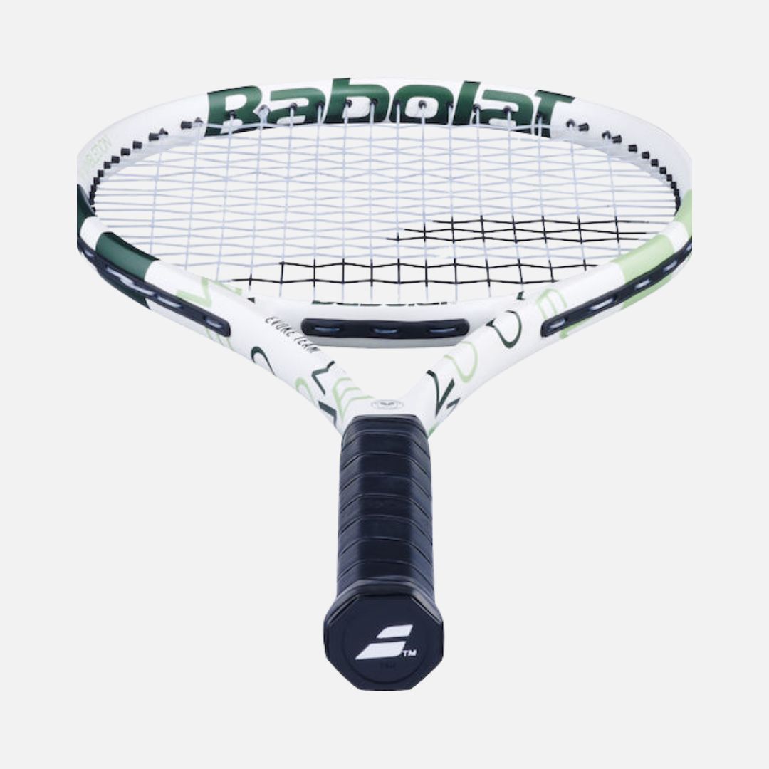 BABOLAT EVOKE TEAM WIM TENNIS RACQUET WHITE/GERRN - STRUNG
