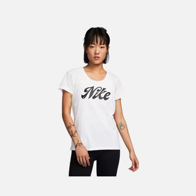 Nike Dry Fit Women's Short Sleeve T-shirt -White