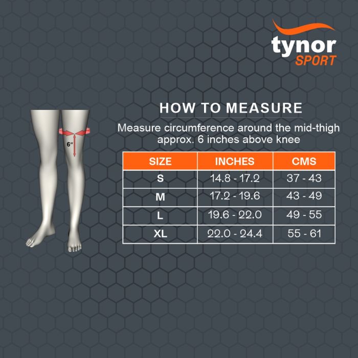 Tynor Thigh Support Air Pro -Green/Orange