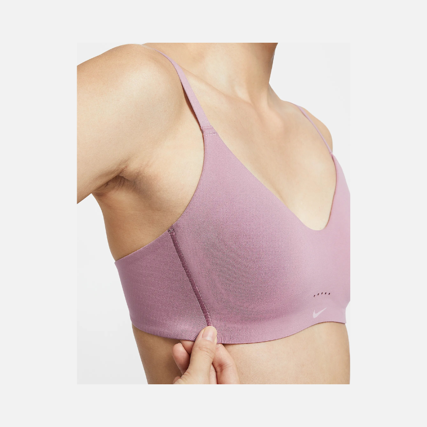 Nike Alate Minimalist Light-Support Padded Convertible Women's Sports Bra -Plum Dust/White